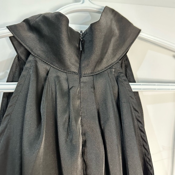 Black mock satin midi dress - Picture 5 of 6